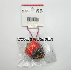 Yummy Strawberry Dipped Squishy with Ball Chain.