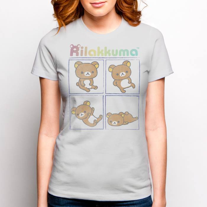 Rainbow Rilakkuma Relax Days T-Shirt womens