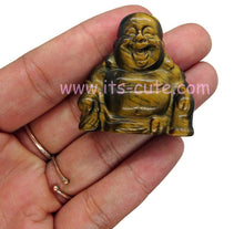 Hand Carved Crystal Happy Buddha Tiger Eye